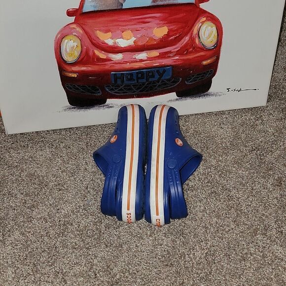 Crocs Crocband Kids Classic Clog Slip On Slides Cerulean Blue Size 2 - Picture 7 of 7